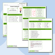 Рабочий лист Present Continuous. Настоящее длительное время