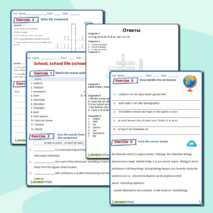 Рабочий лист « Школа, школьная жизнь (школьные активности)» (School, school life (school activities))