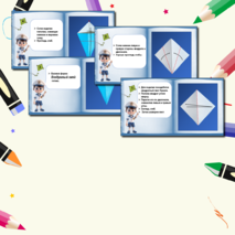 Презентация по технологии «Работа с бумагой. Оригами. Яхта. Базовая форма Воздушный змей». 1класс.