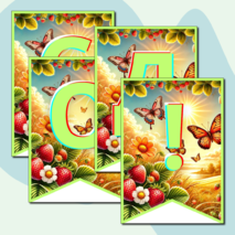 Флажки для украшения класса 
