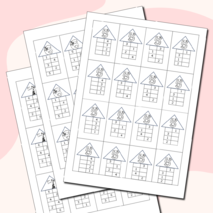 Числовые домики от 3 до 10