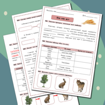 Рабочий лист по теме 