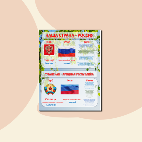 Стенд в класс символика РФ и ЛНР