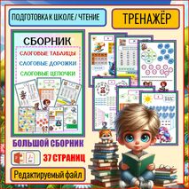 Слоги, слоговые таблицы, слоговые дорожки, слоговые цепочки. Подготовка к школе.Сборник-тренажёр.
