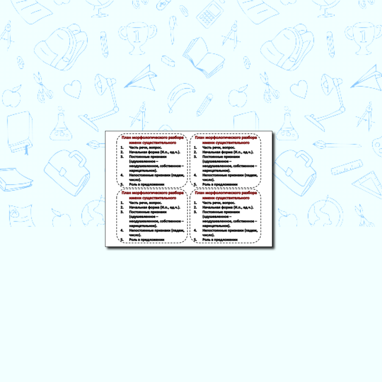 Памятка-план 