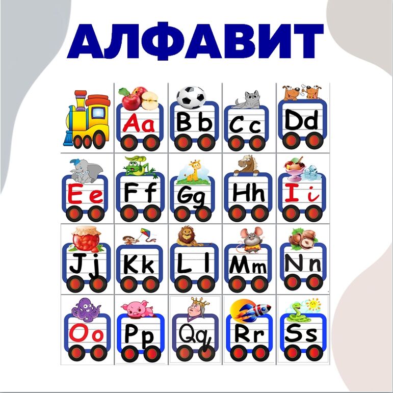 Карточки для изучения английского алфавита + алфавит с русской ...