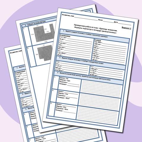 Проверочная работа по теме: 