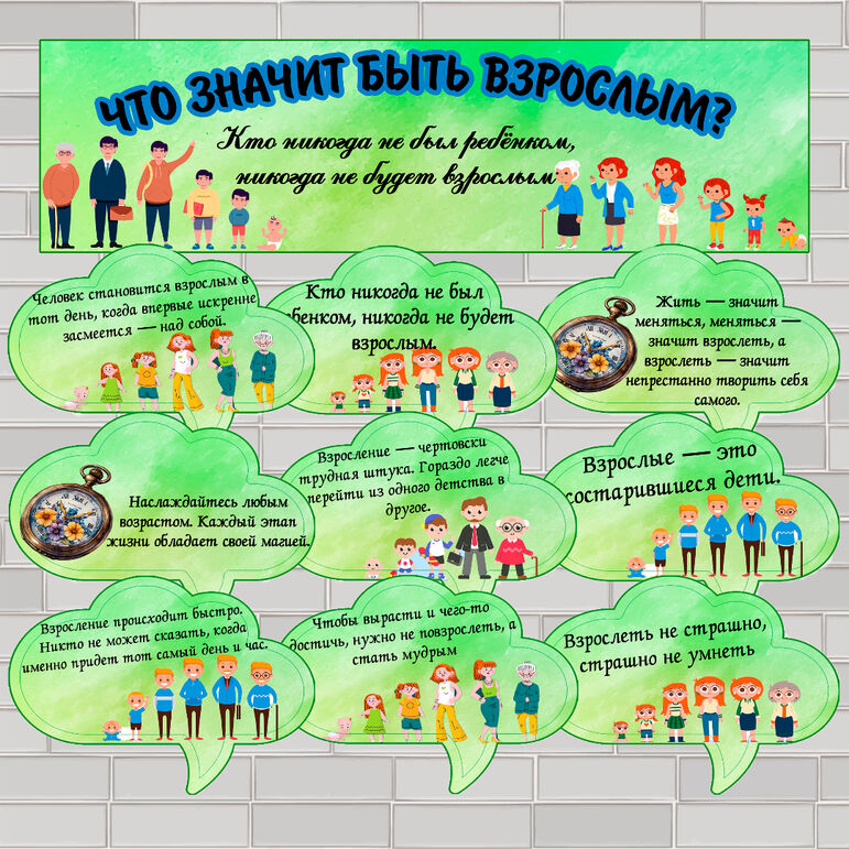 Оформление для доски что значит быть взрослым. Оформление для доски что значит быть взрослым