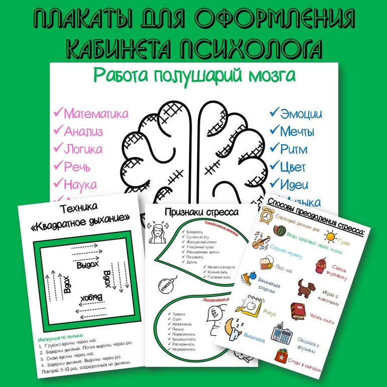 Плакаты для кабинета психолога.