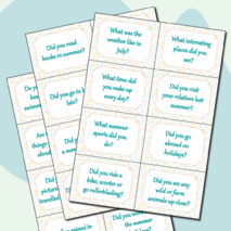 My summer holidays. Speaking cards. Обсуждаем летние каникулы.