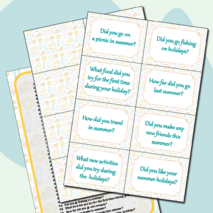 My summer holidays. Speaking cards. Обсуждаем летние каникулы.