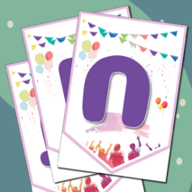 Флажки-растяжка «Последний звонок. Прощай, школа!»