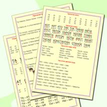 Дидактический материал: буква и звук Т. Чтение слогов и слов с буквами а, о, и, у, ы, н, к, с, т